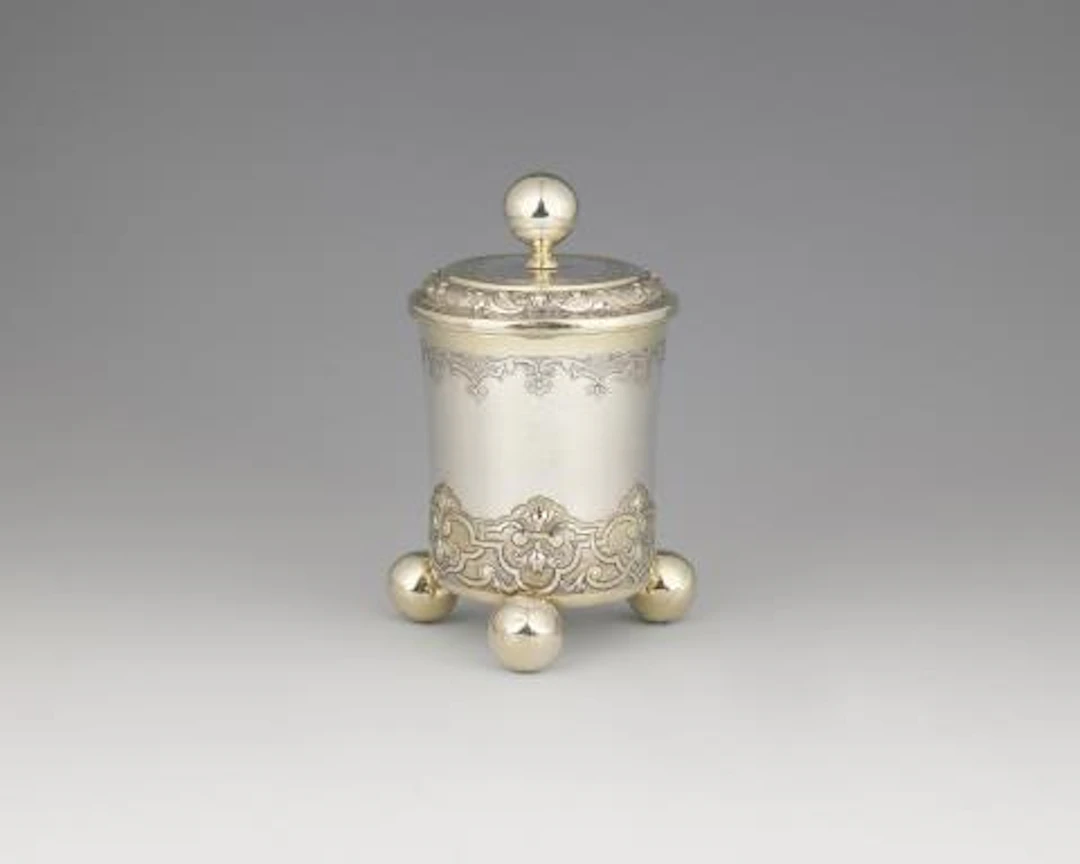 An Augsburg parcel-gilt silver beaker