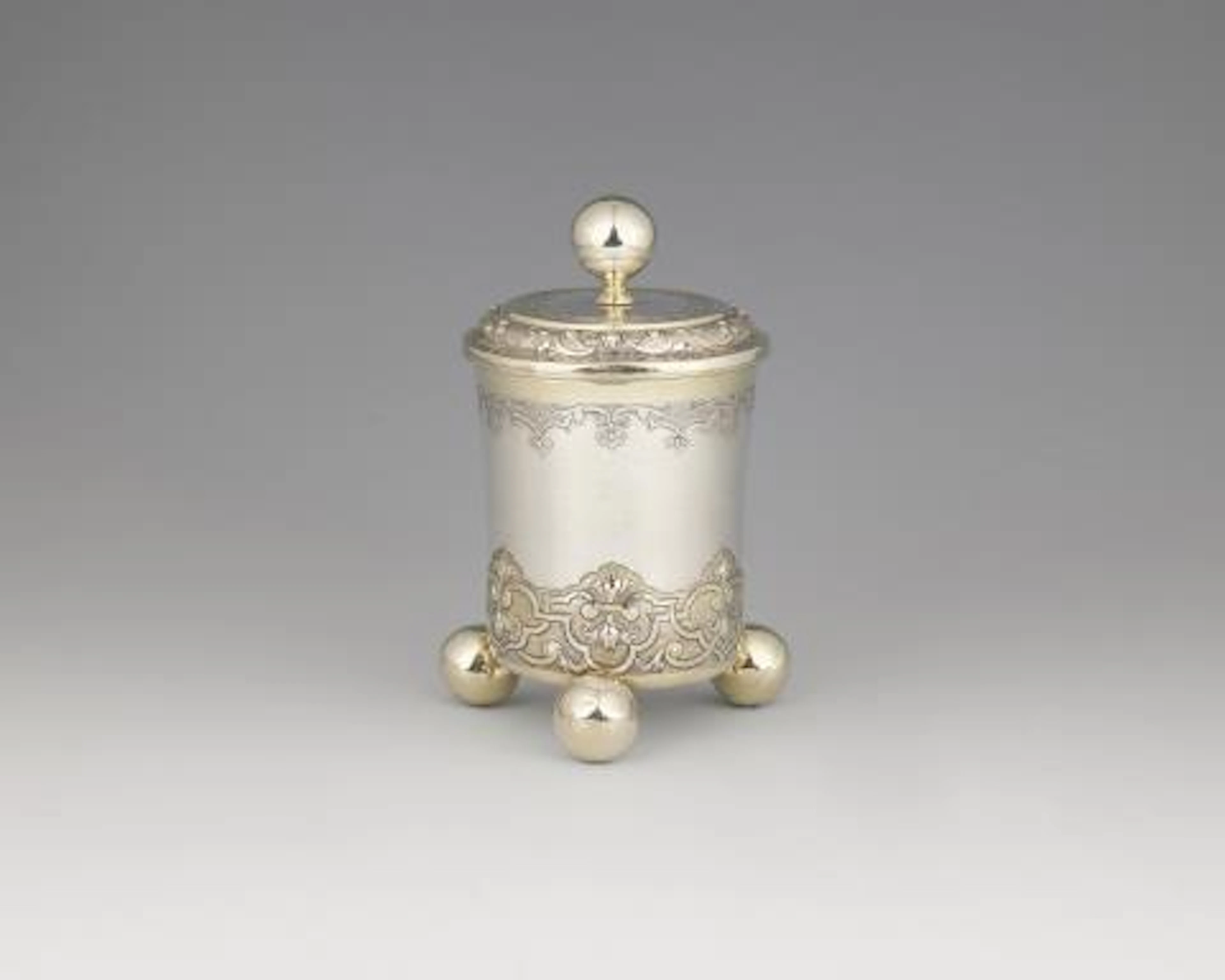 An Augsburg parcel-gilt silver beaker