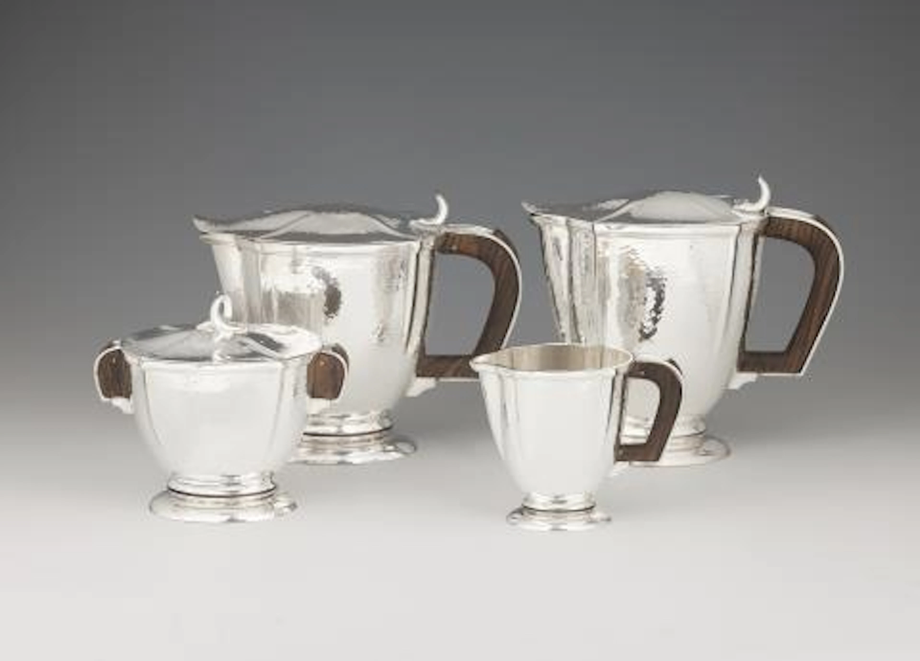 An Art Deco silver service by Maurice Muller, no. 6
