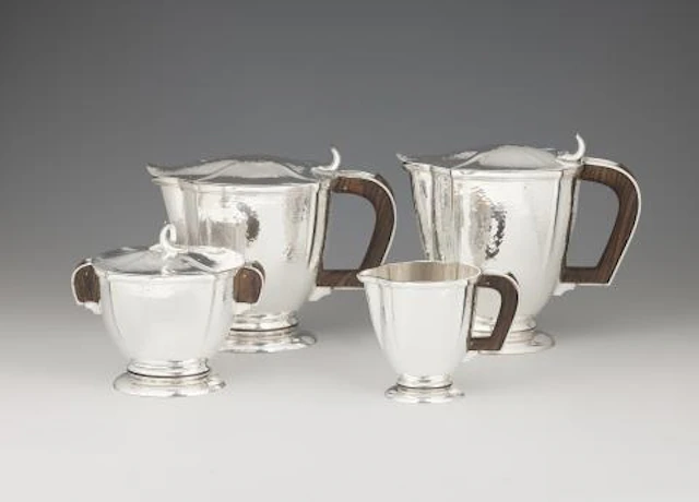 An Art Deco silver service by Maurice Muller, no. 6