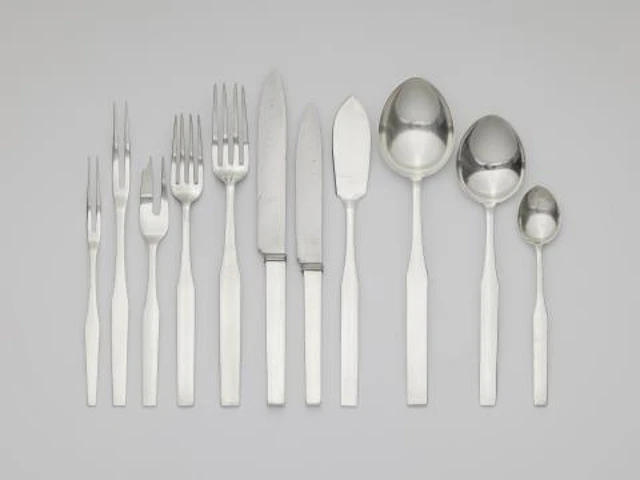 An extensive set of Emil Lettré silver cutlery, model no. 6300