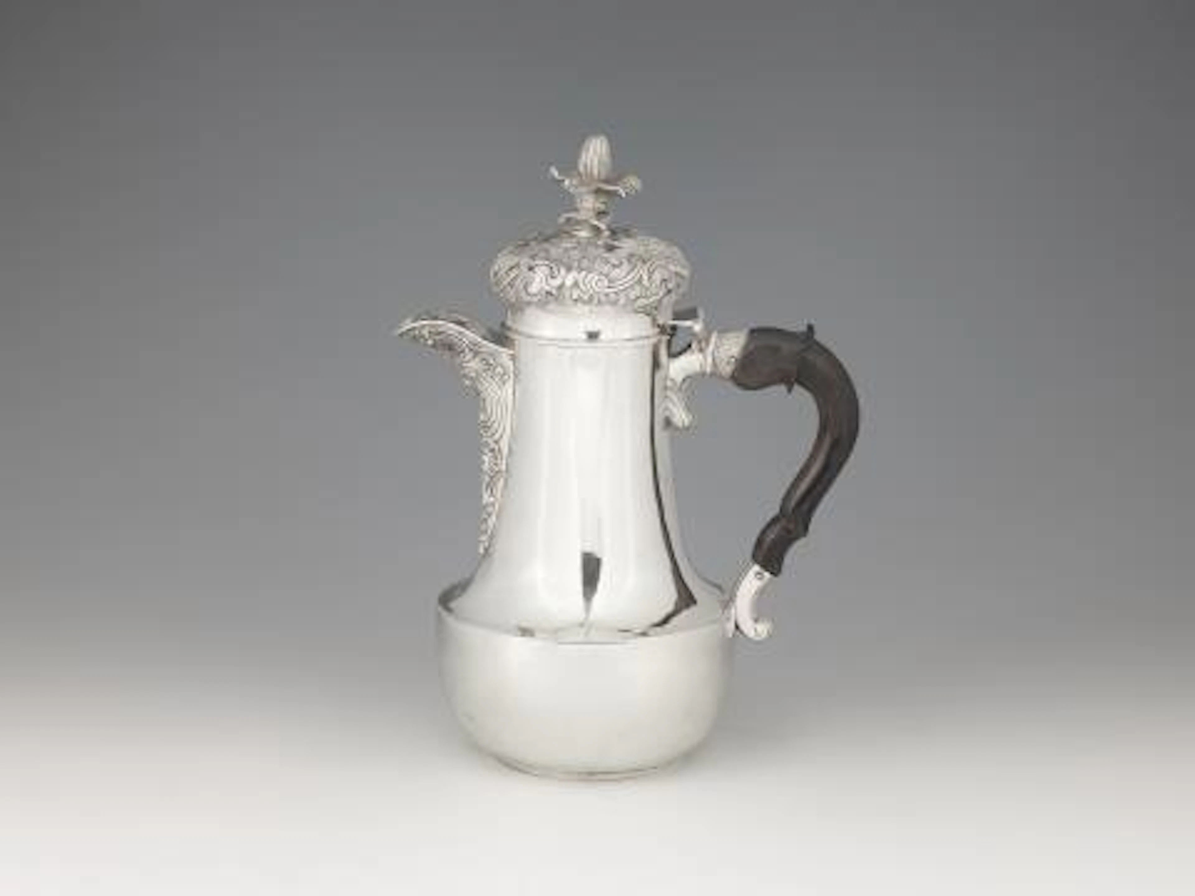 A Hamburg silver 'Turk's head' jug