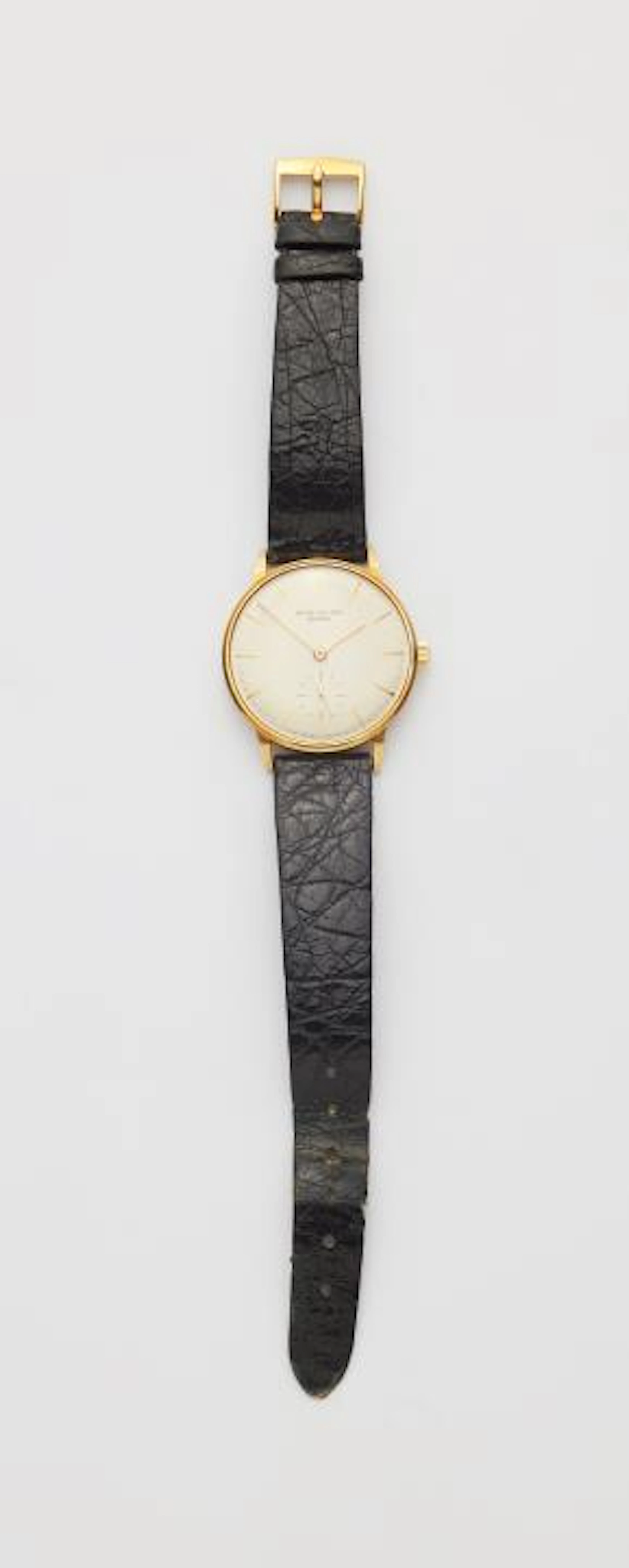 An 18k gold Patek Philippe Ref 3410 manual winding gentlemen's wristwatch