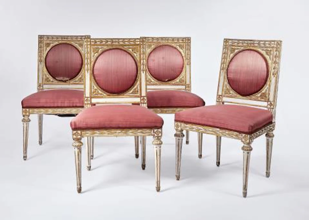 Four Neoclassical chairs