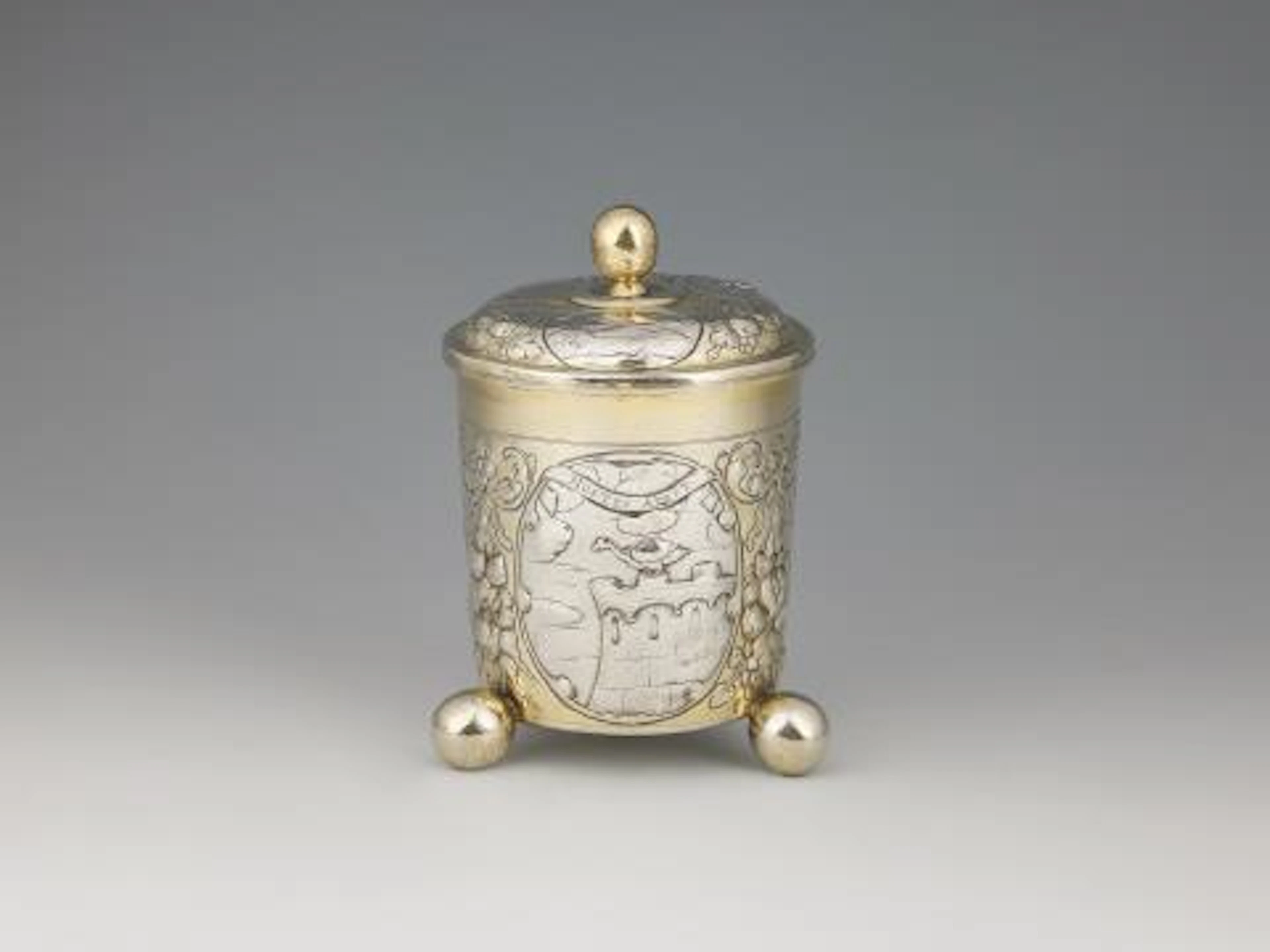 A large Augsburg parcel-gilt silver beaker
