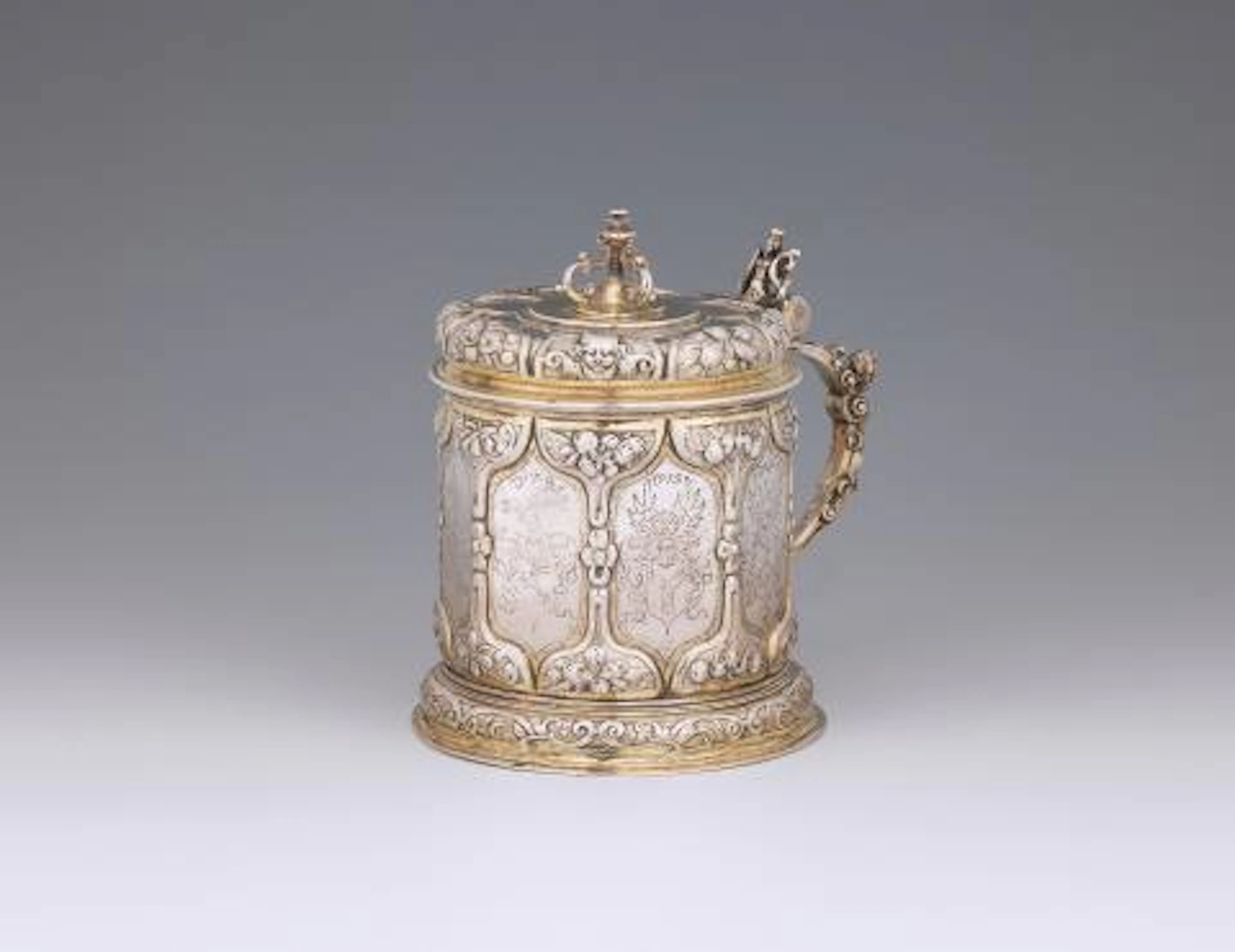 A Liegnitz parcel-gilt silver tankard