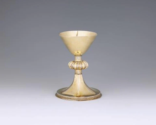 A Late Gothic German silver gilt communion chalice