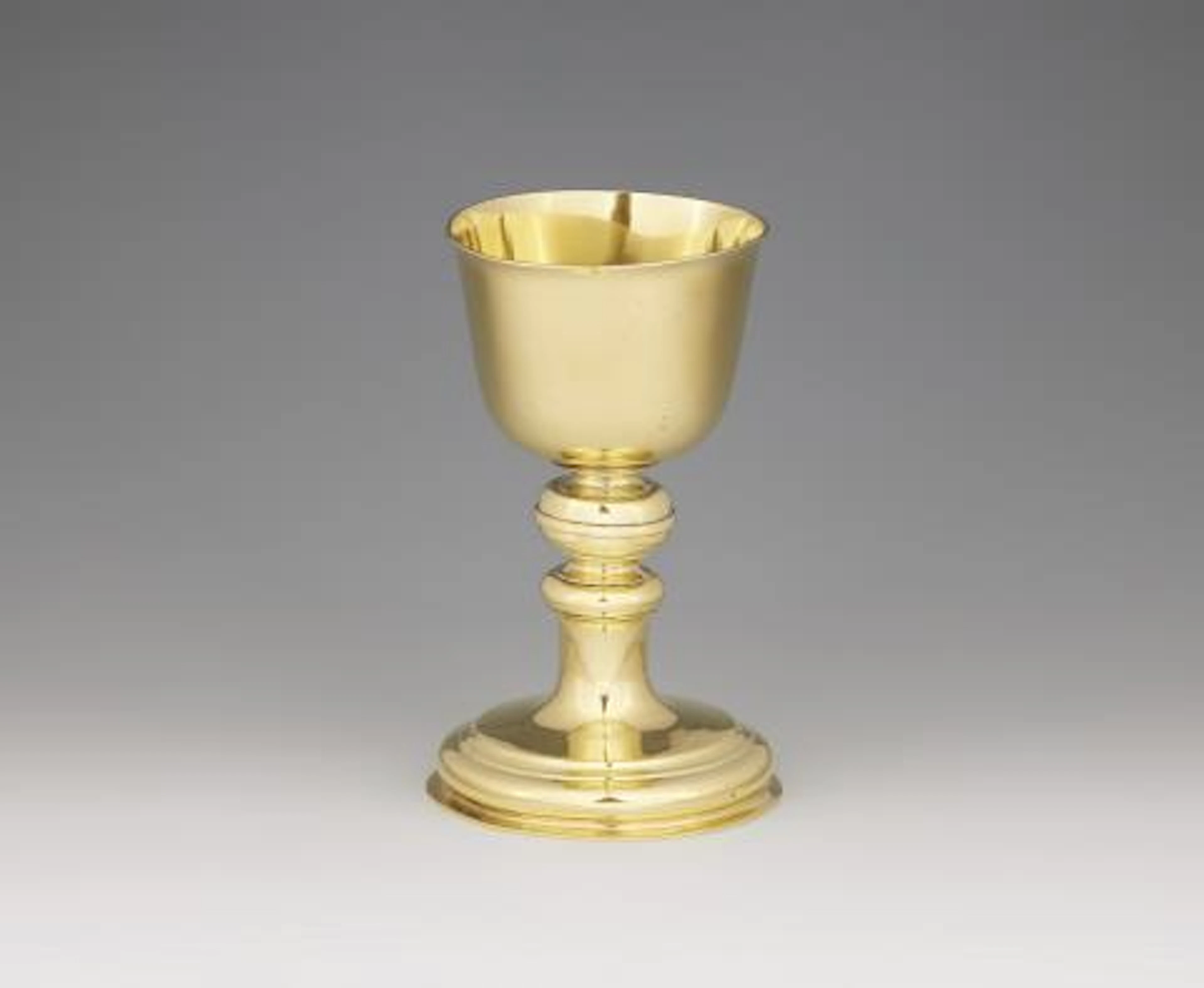 A large Lübeck silver gilt chalice.