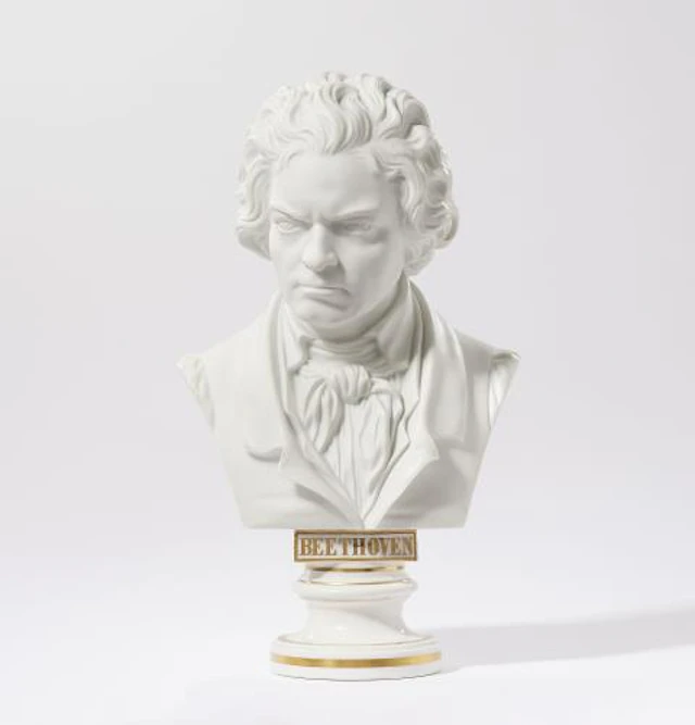 A Vienna porcelain bust of Ludwig van Beethoven