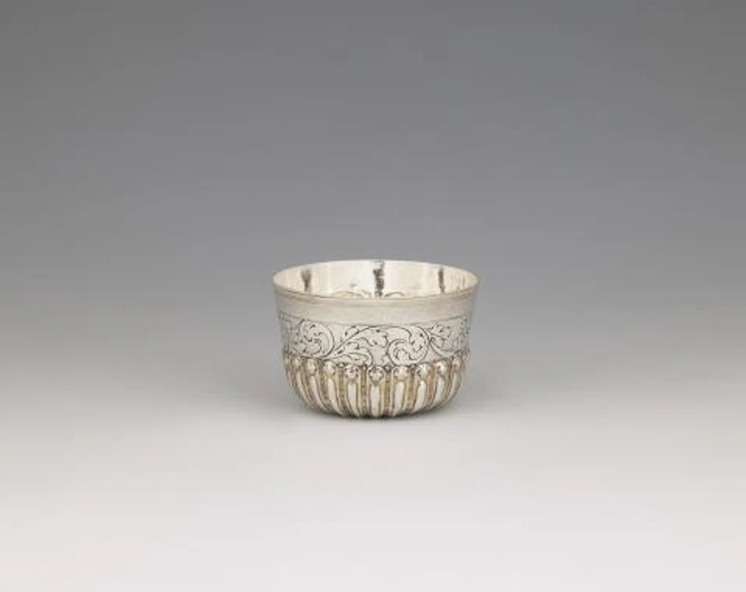 An Augsburg silver, partially gilt beaker.
