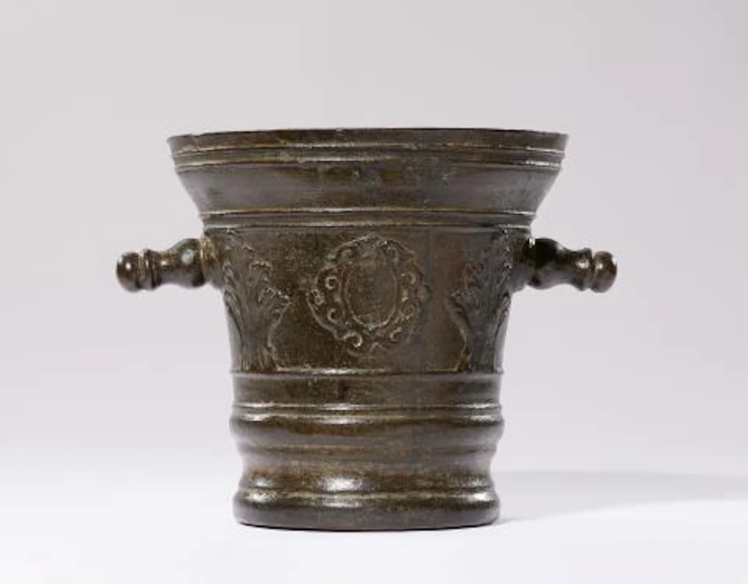 An Italian bronze mortar