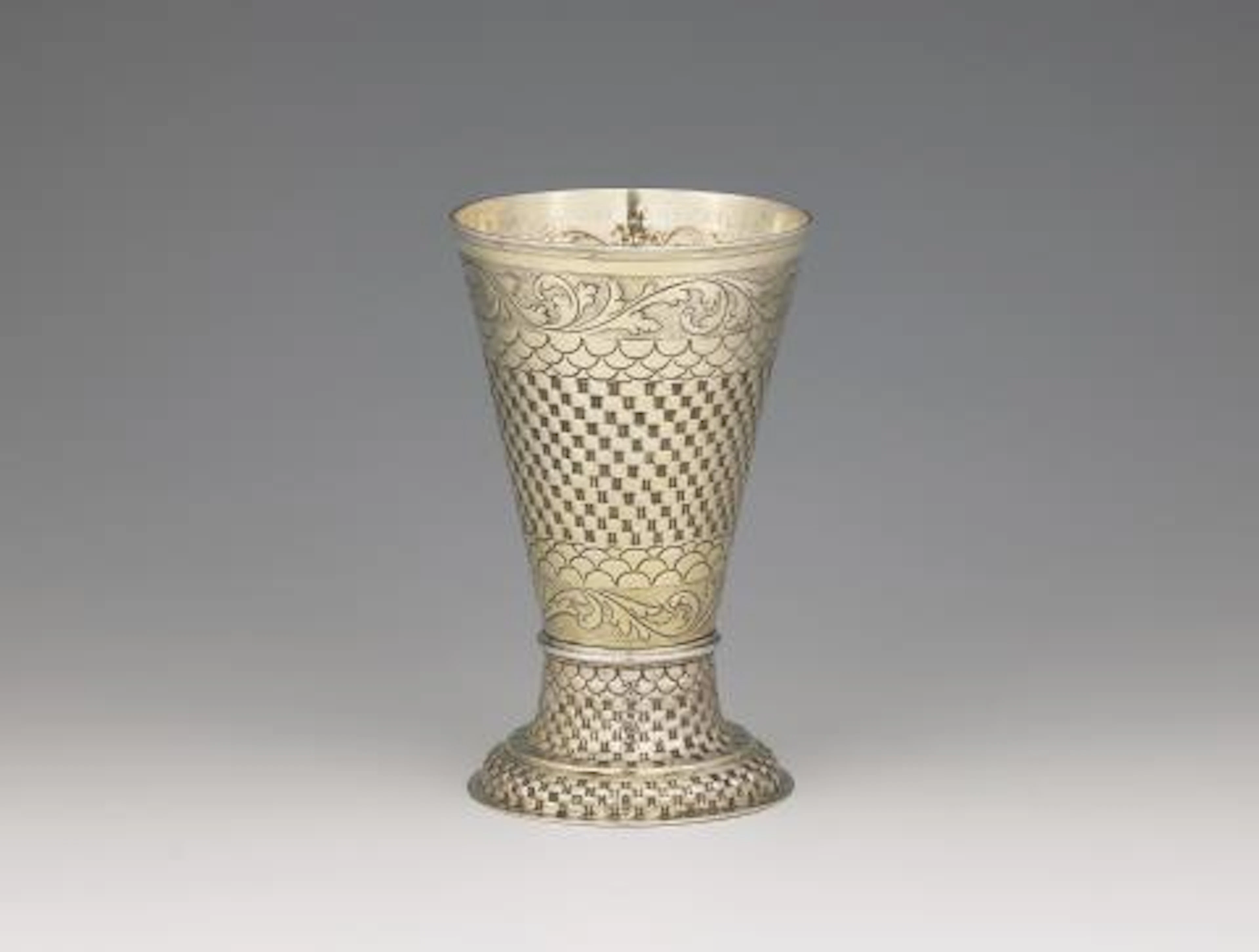 An unusual Augsburg silver gilt cup