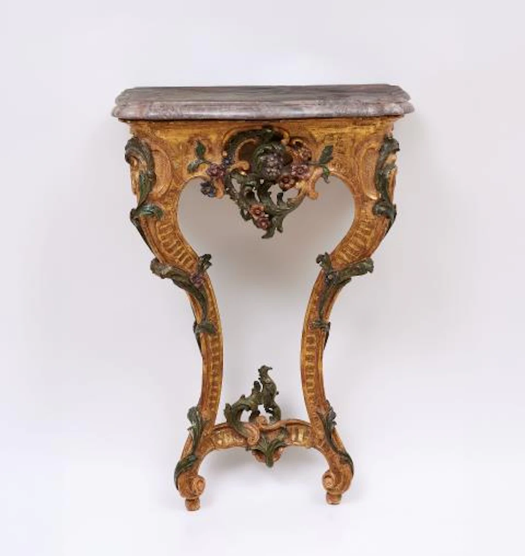 A Bayreuth console table with a Lahn marble top