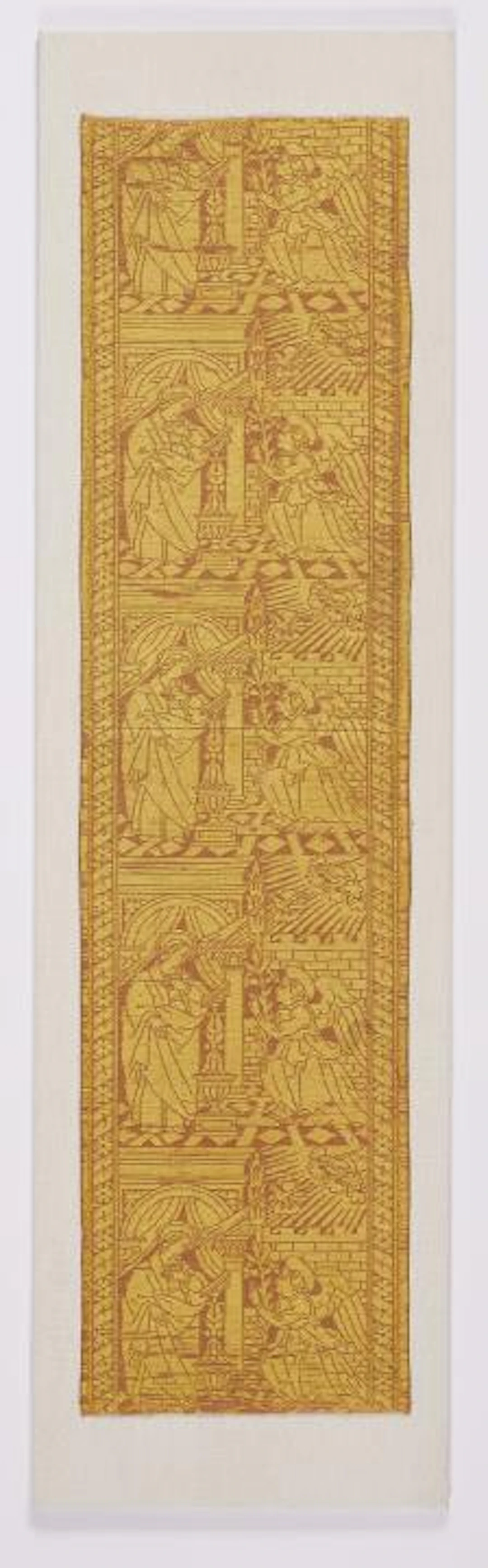 A Florentine woven border with the Annunciation