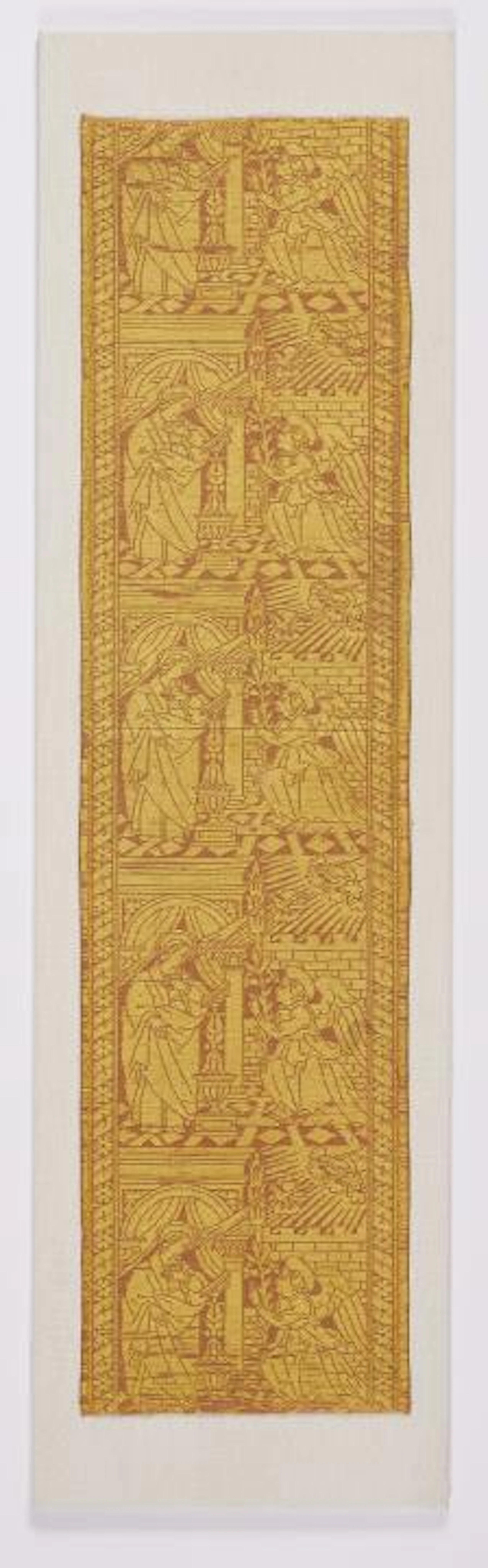 A Florentine woven border with the Annunciation