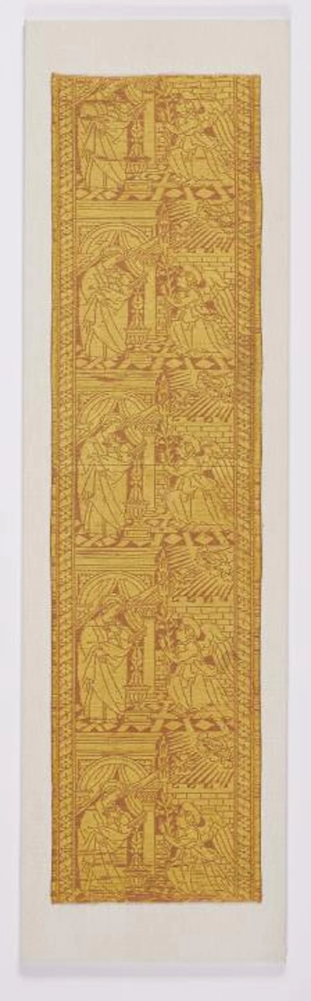 A Florentine woven border with the Annunciation