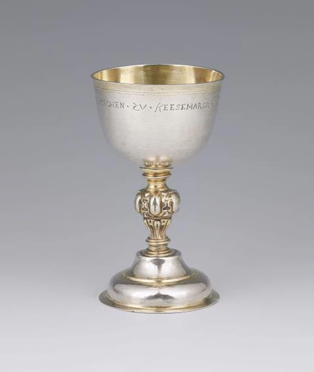 A small Gdansk silver, partially gilt chalice for the church of Kežmarok