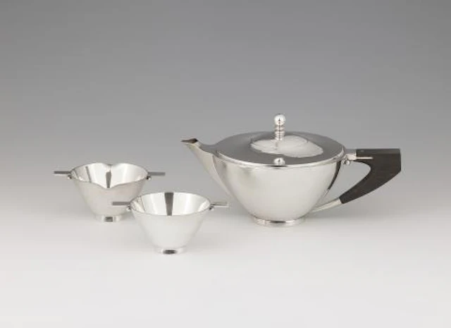 A Georg Jensen silver tea service, no. 529
