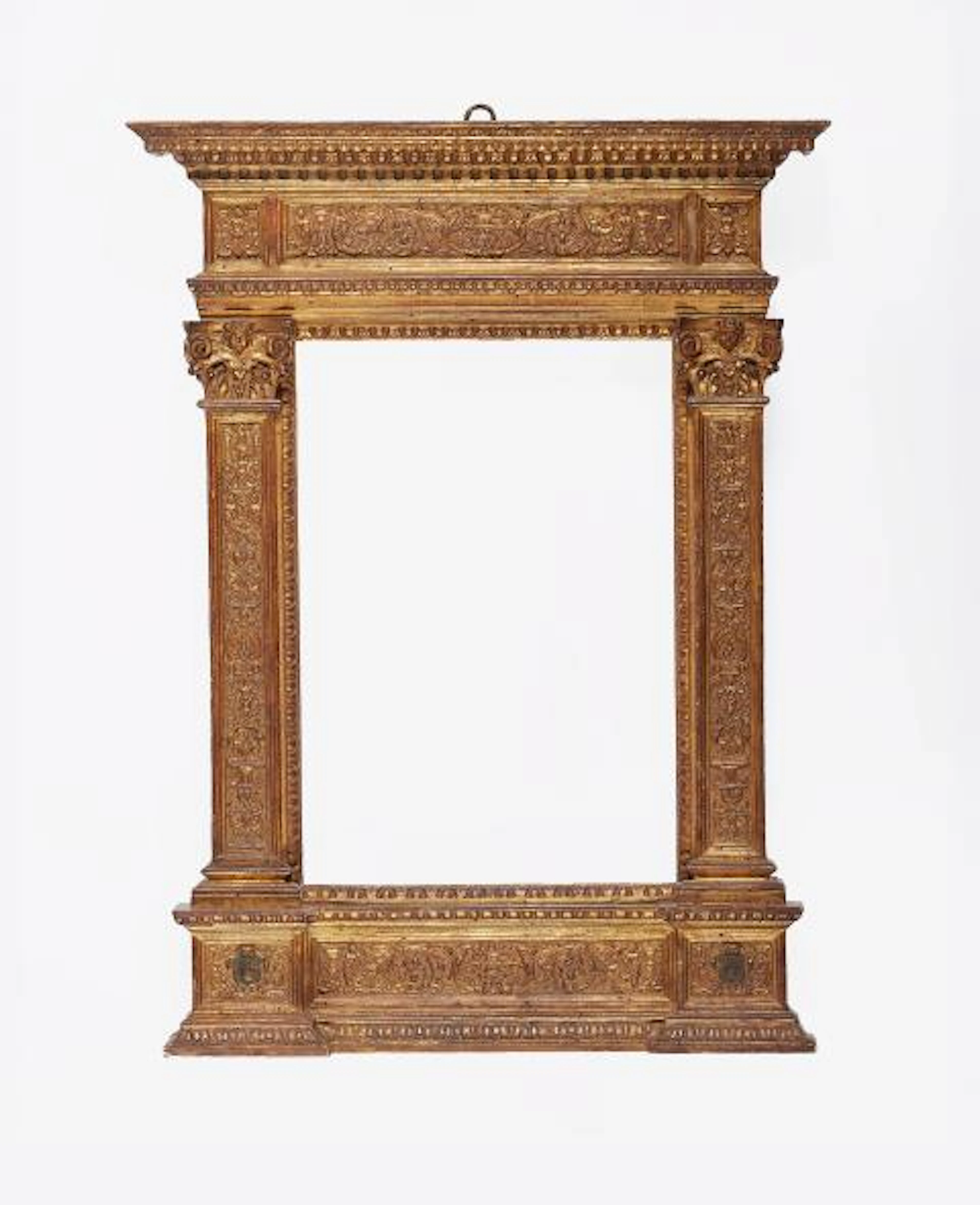 A tabernacle frame with pastiglia decoration