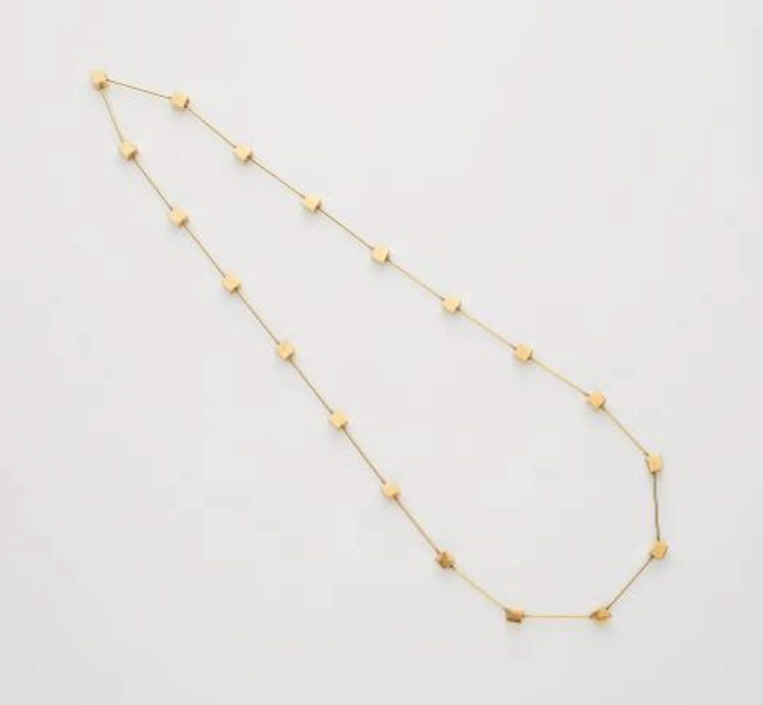 A German 18k yellow gold chain necklace.