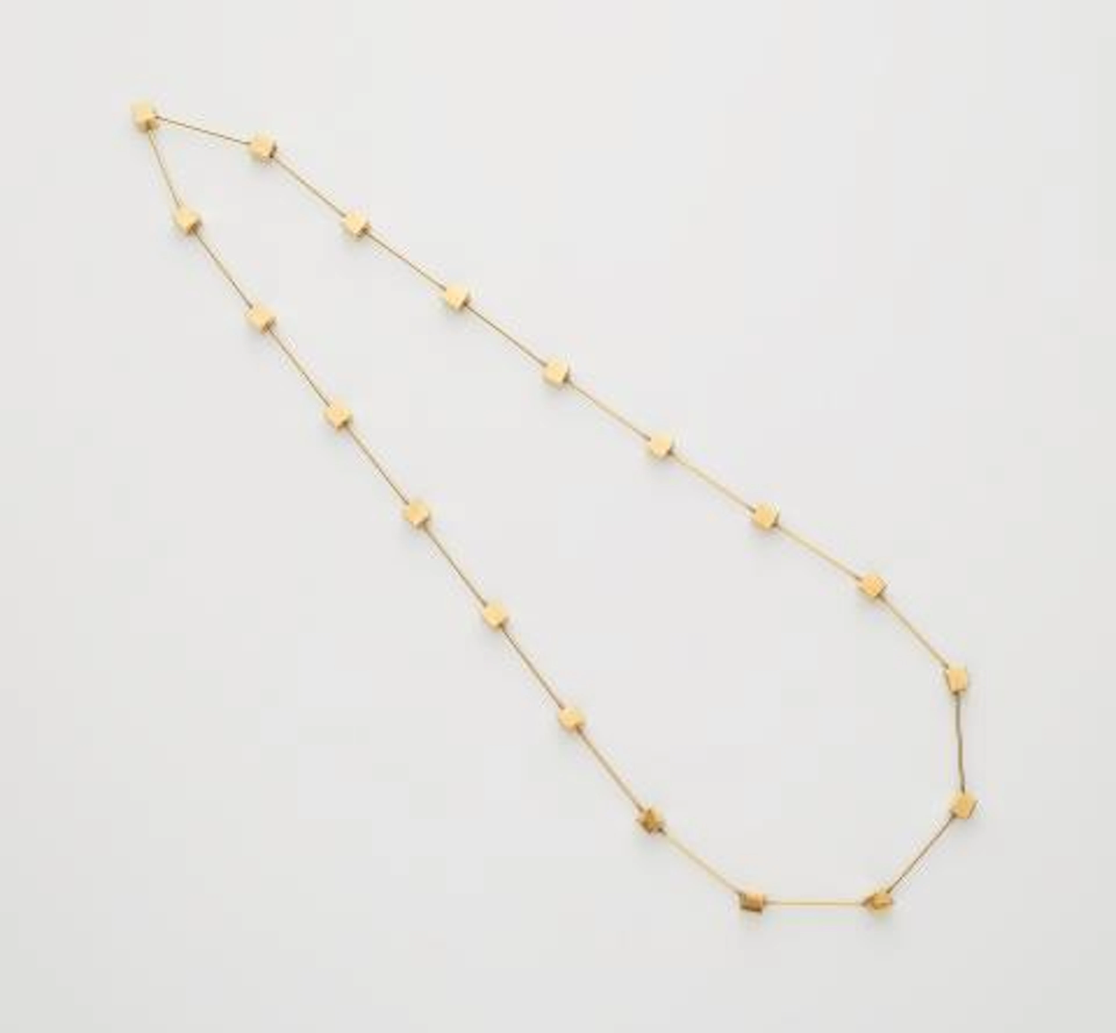 A German 18k yellow gold chain necklace.