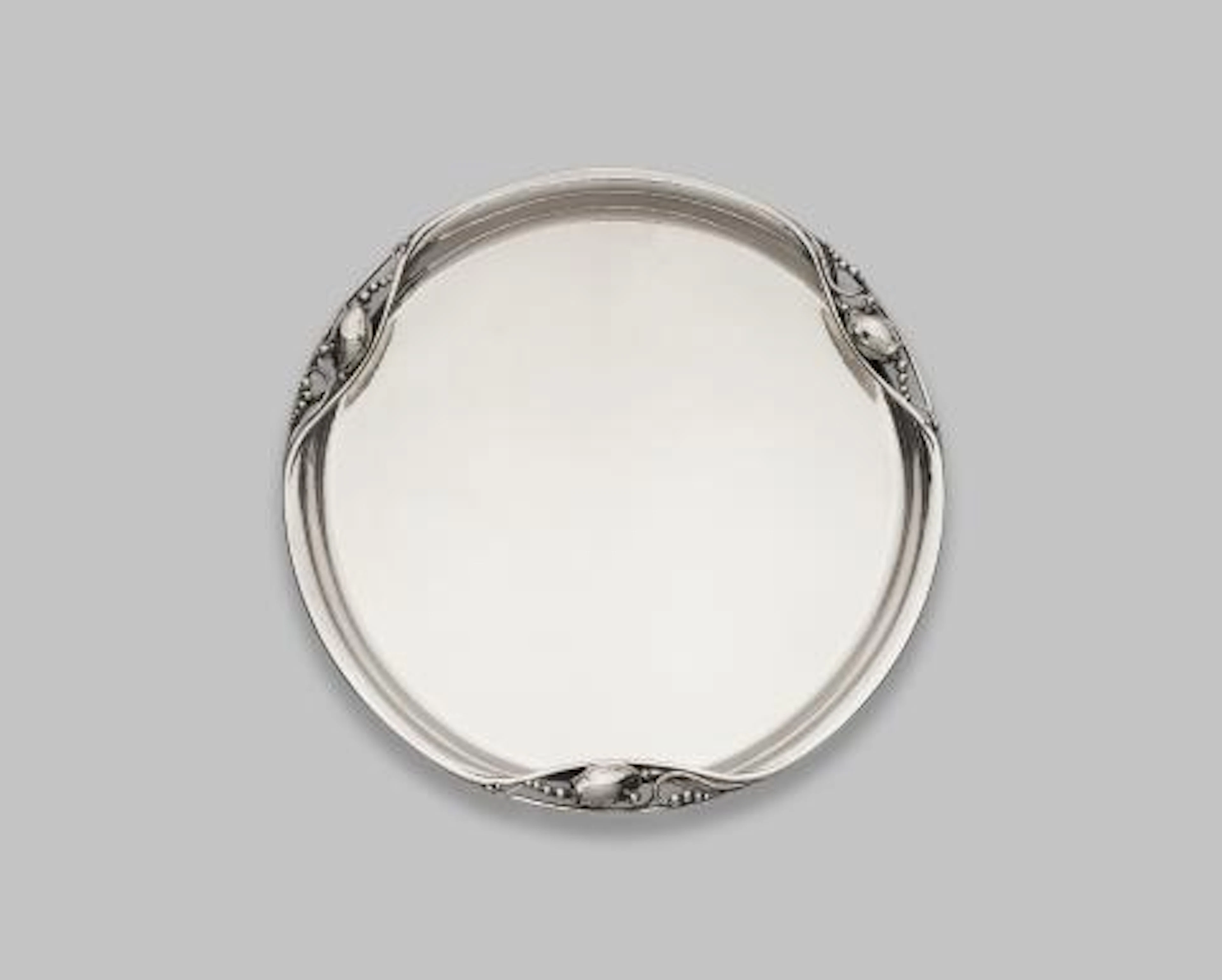 A Georg Jensen silver tray, no. 2