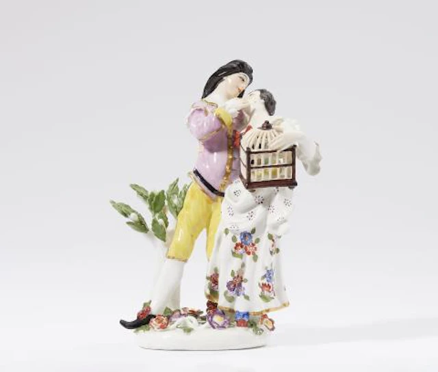 A Meissen porcelain lover's group "La Cage"