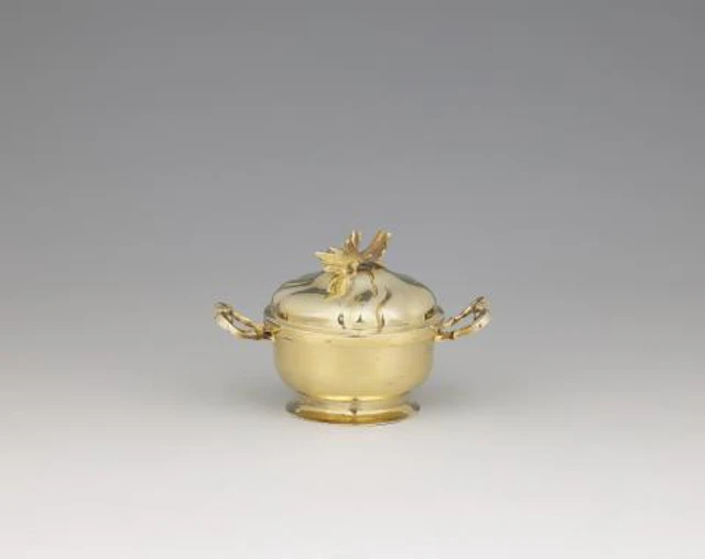 A small Augsburg silver gilt box by Johann Martin I Satzger