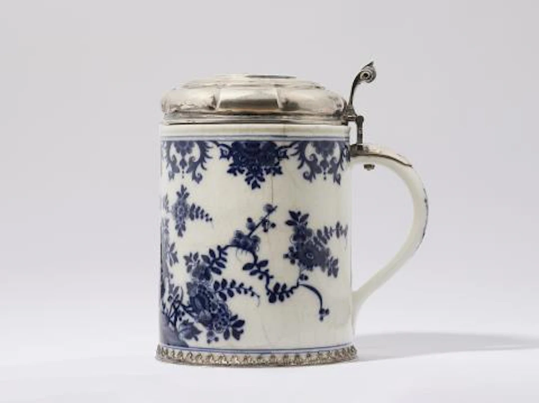An early Meissen porcelain jug with a medallion commemorating Prince
