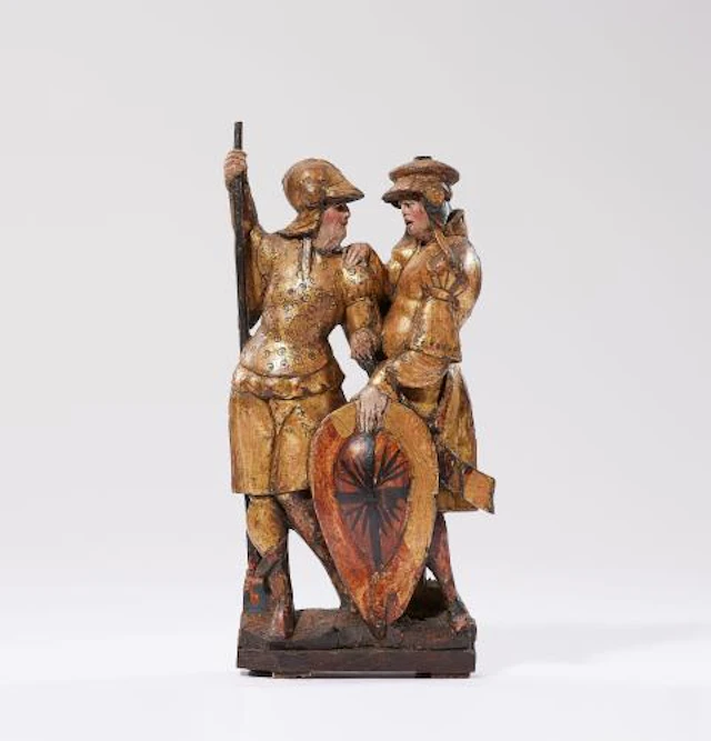 Two Roman soldiers from an altarpiece