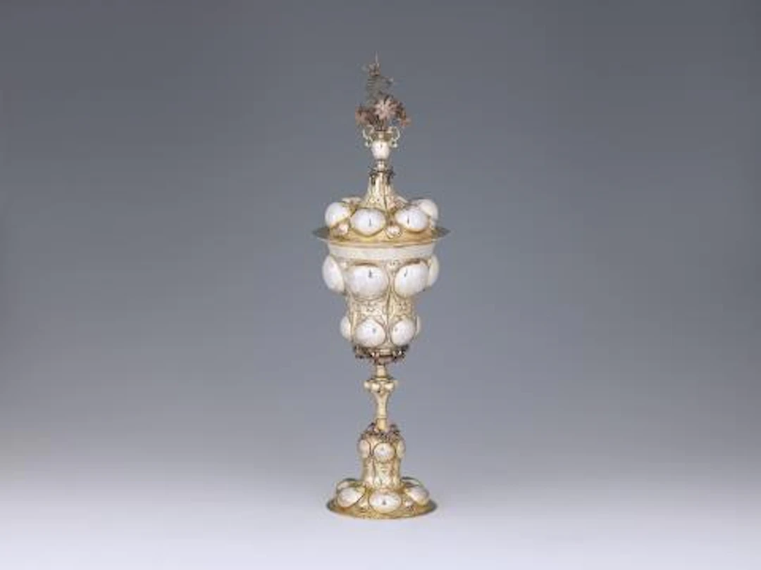 A large Nuremberg silver-gilt columbine cup