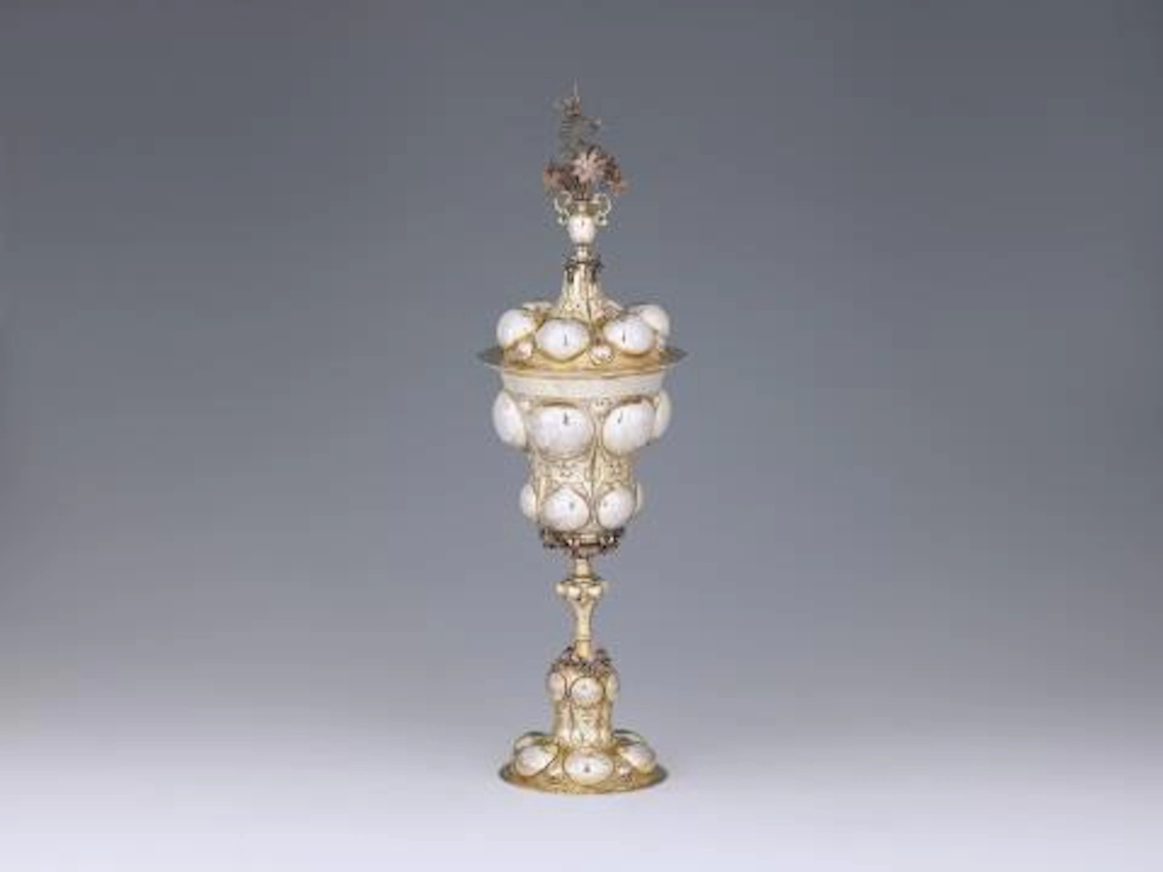 A large Nuremberg silver-gilt columbine cup
