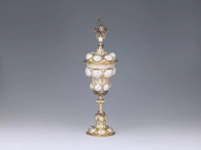 A large Nuremberg silver-gilt columbine cup