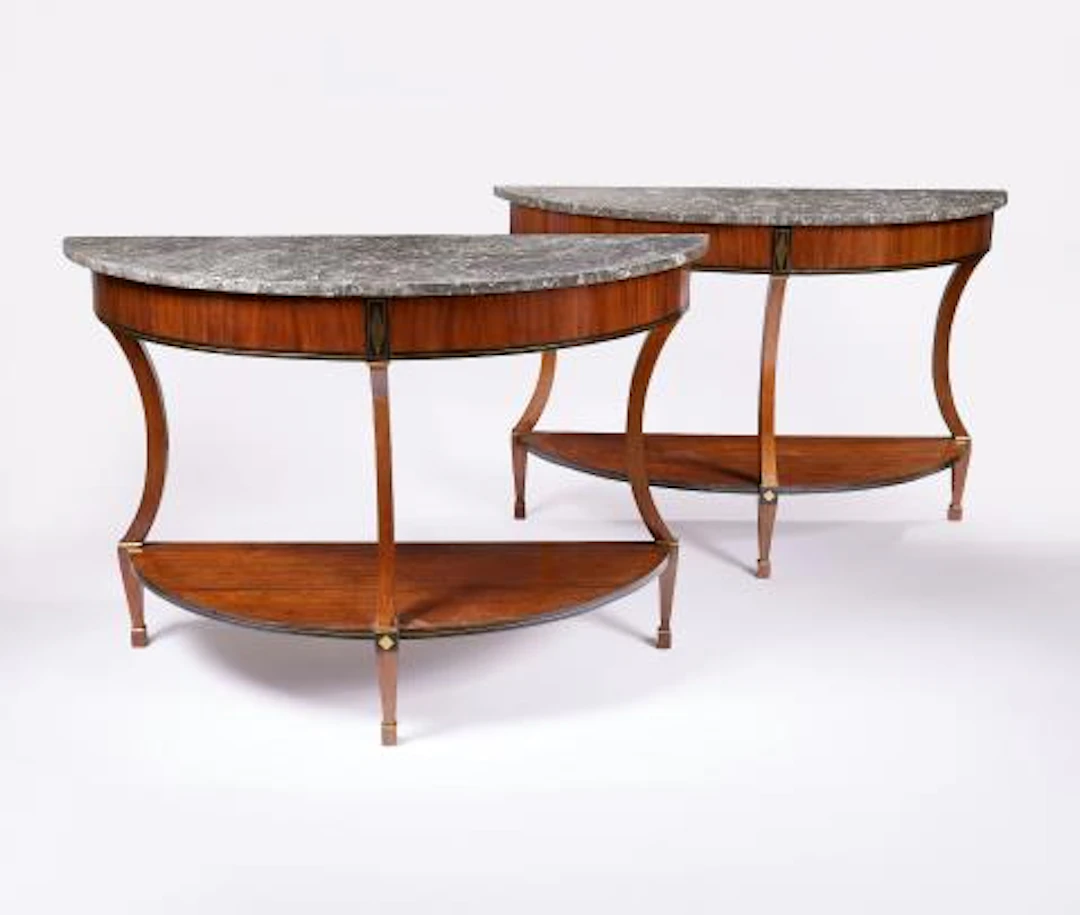 A pair of Neoclassical console tables