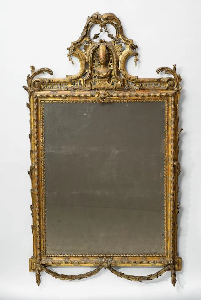 An important Neoclassical giltwood frame