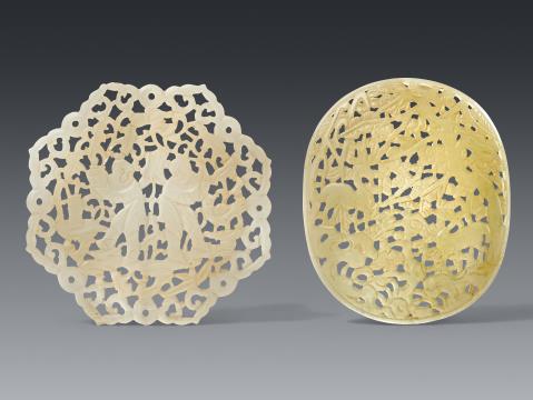 Two jade plaques. Qing dynasty (1644-1911)