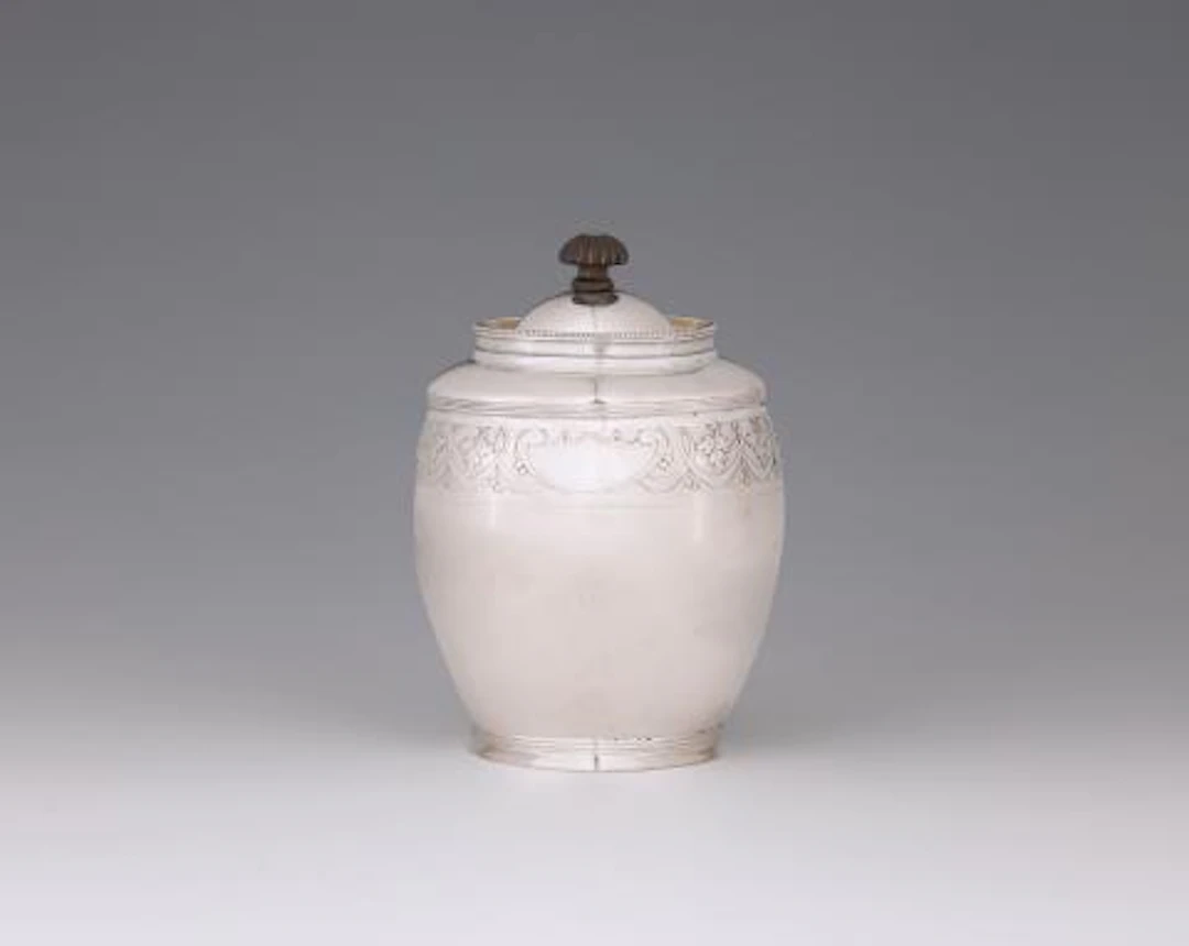 A Copenhagen silver tea caddy