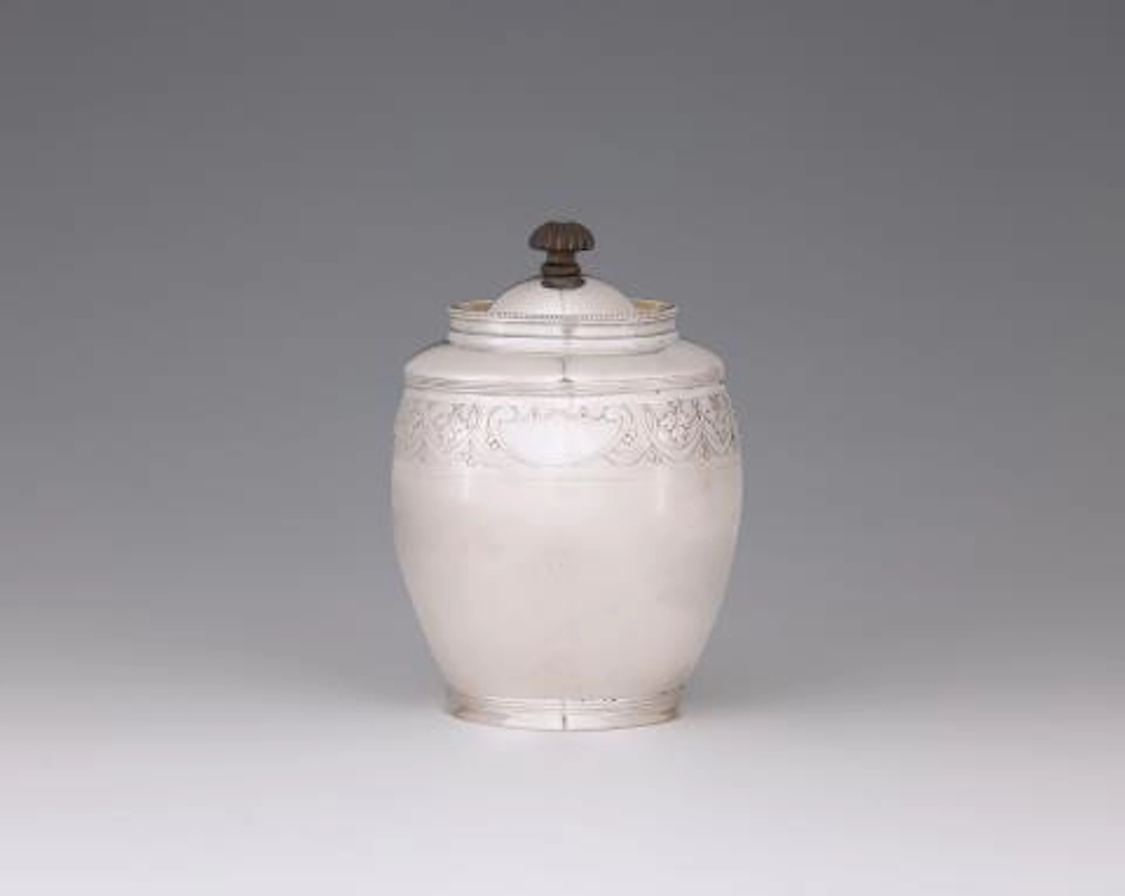 A Copenhagen silver tea caddy
