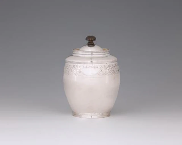 A Copenhagen silver tea caddy