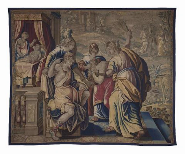 A tapestry depicting Venus punishing Psyche