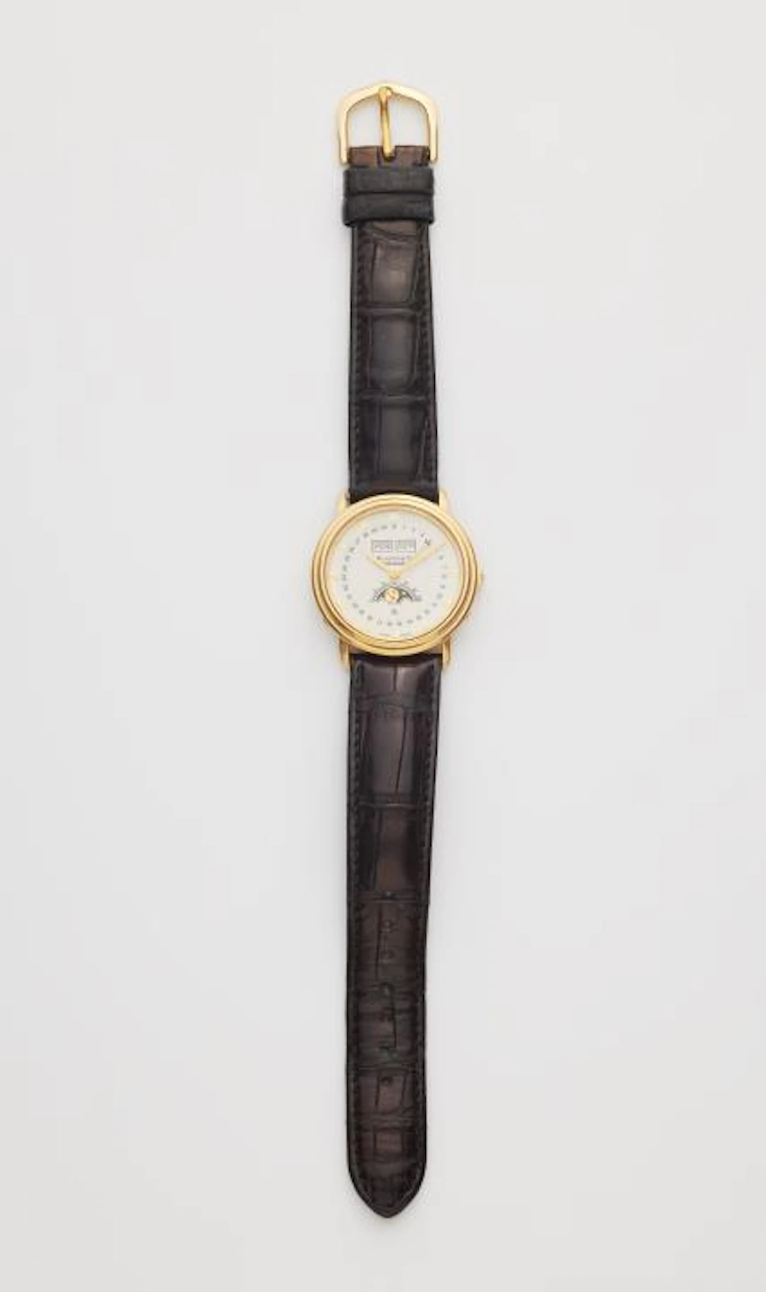 An 18k gold Blancpain Triple Date Moonphase gentlemen's wristwatch.