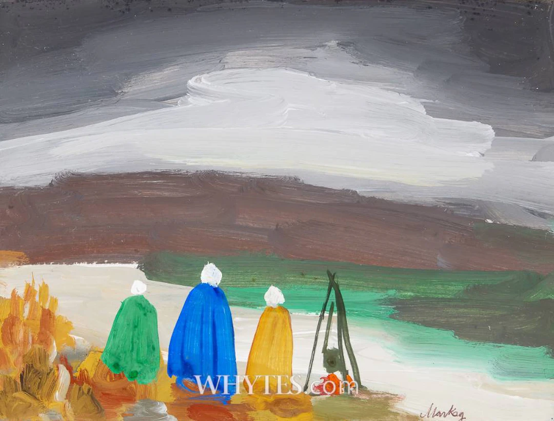 FIGURES COOKING ON THE SHORE