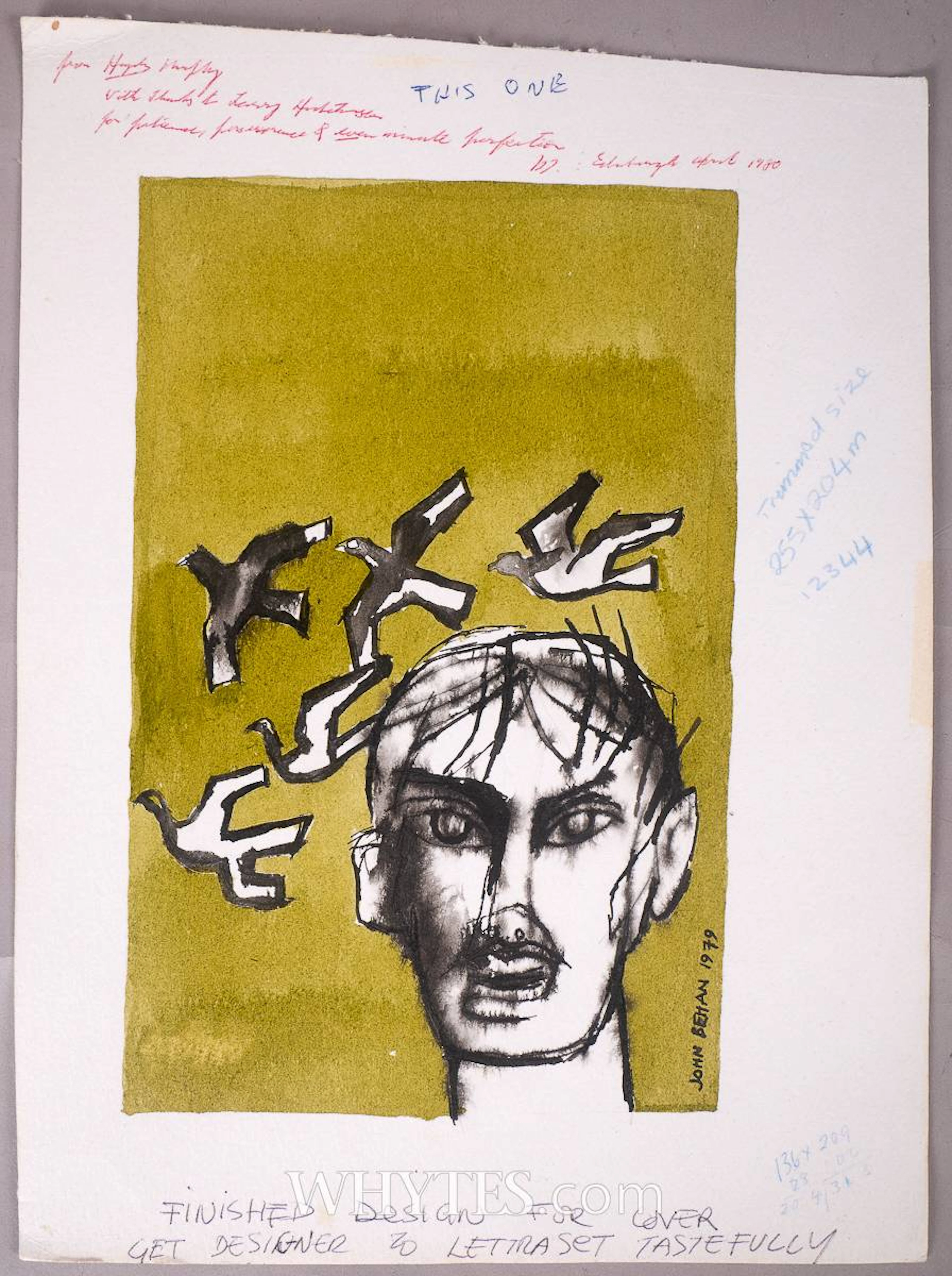 FIGURE WITH BIRDS, 1979 [DESIGN FOR BOOK COVER]