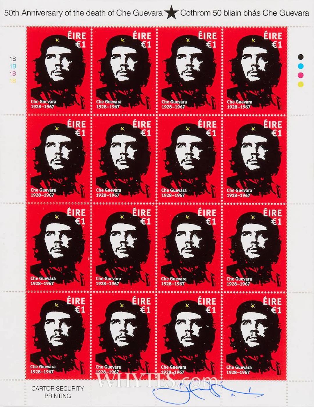 50TH ANNIVERSARY OF THE DEATH OF CHE GUEVARA STAMP SHEET
