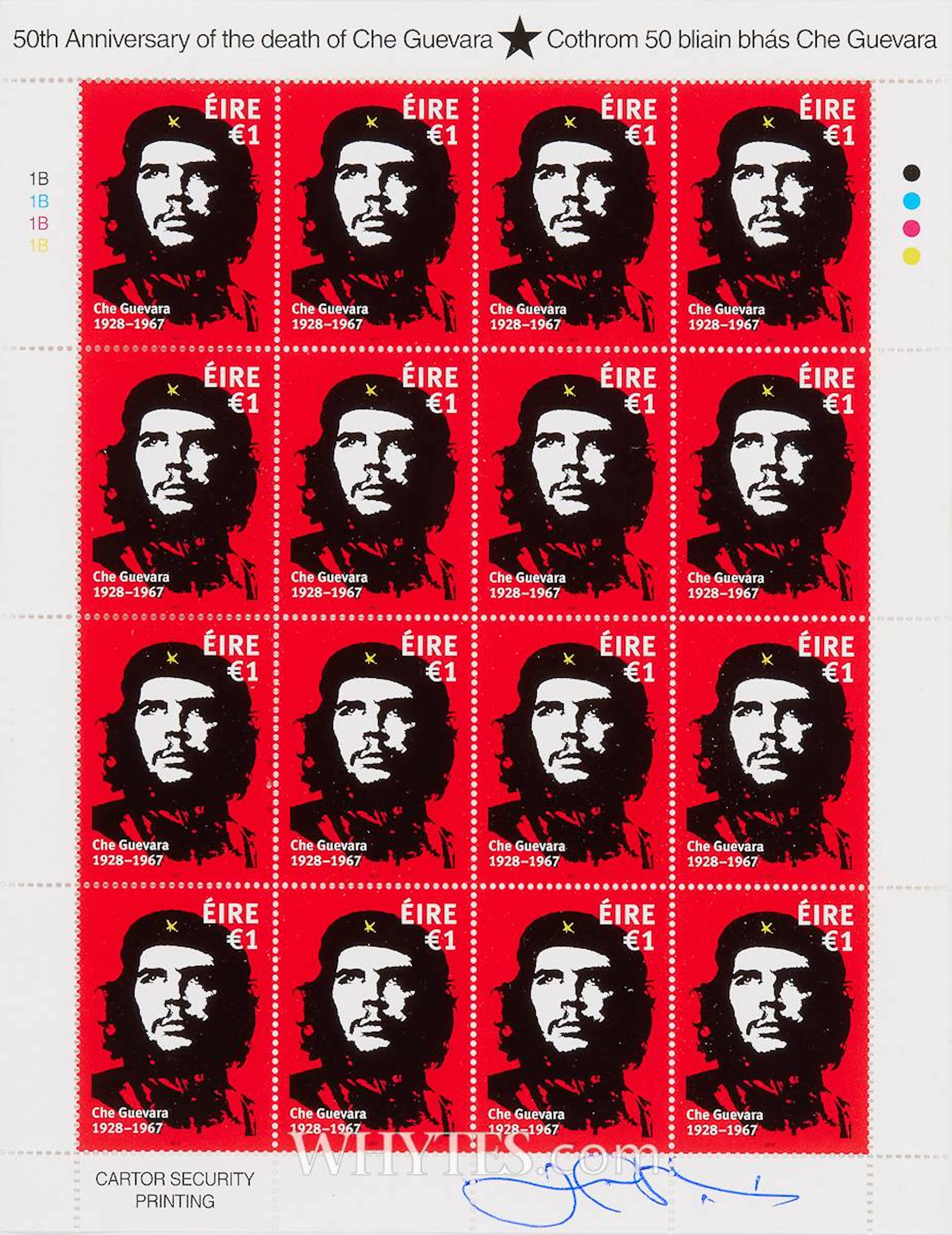 50TH ANNIVERSARY OF THE DEATH OF CHE GUEVARA STAMP SHEET
