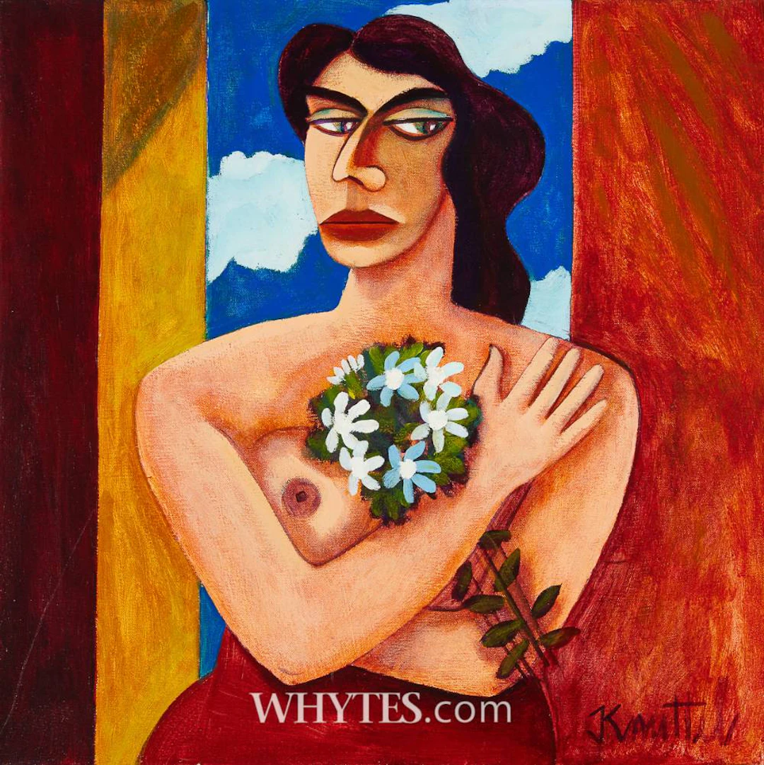 FEMALE FIGURE WITH FLOWERS