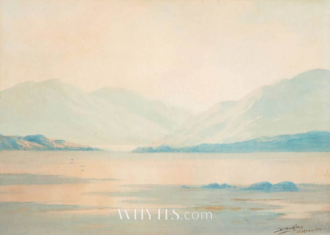LAKE AND MOUNTAIN SCENE