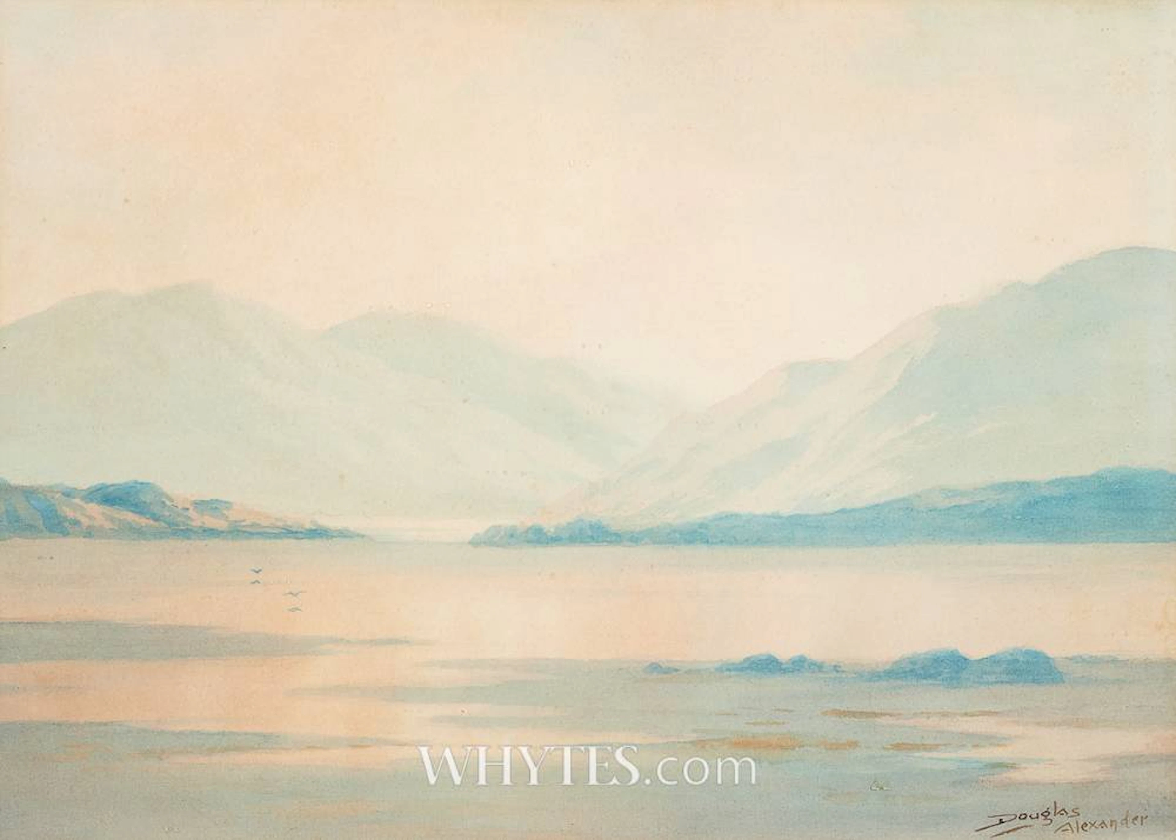LAKE AND MOUNTAIN SCENE
