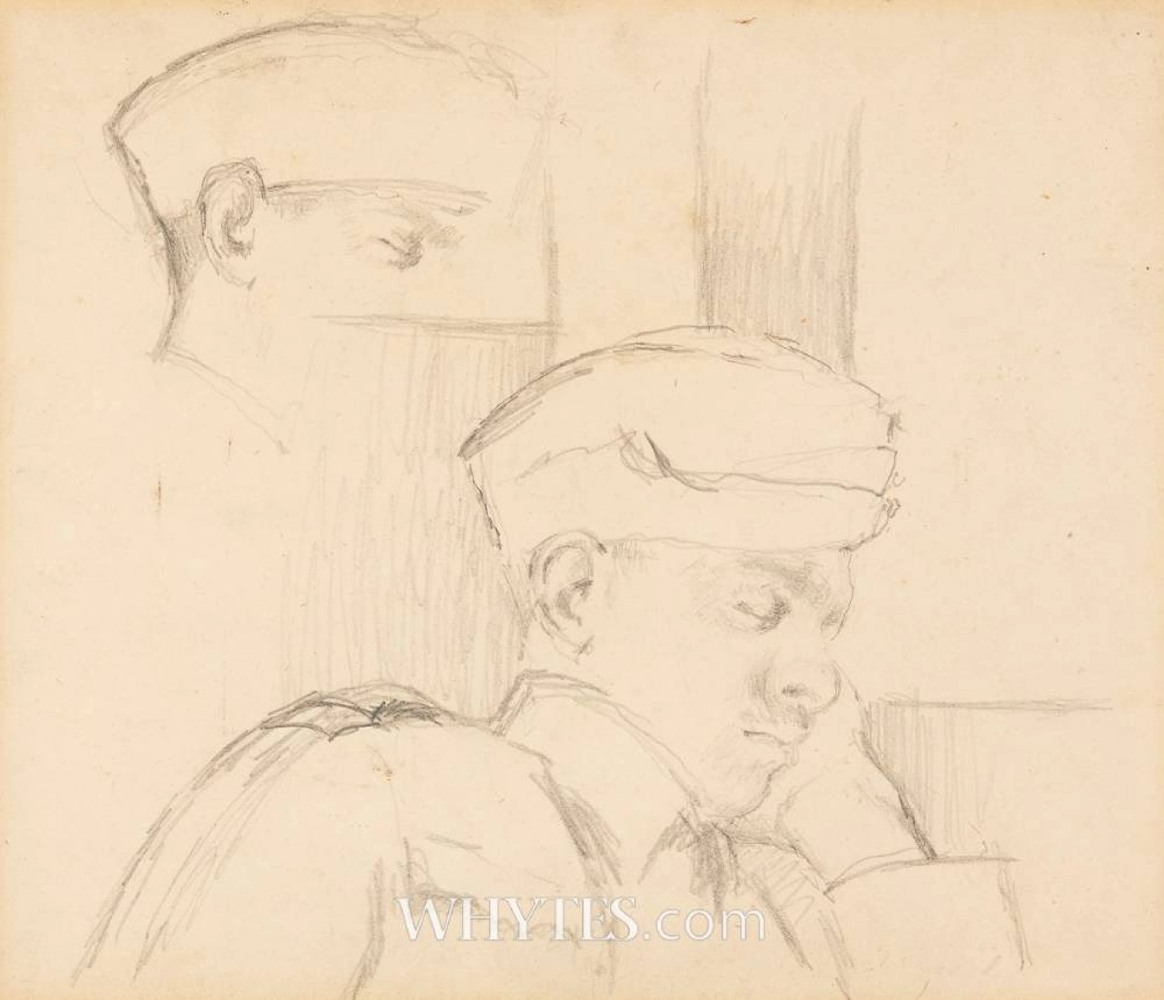 SOLDIER ASLEEP IN A TRAIN