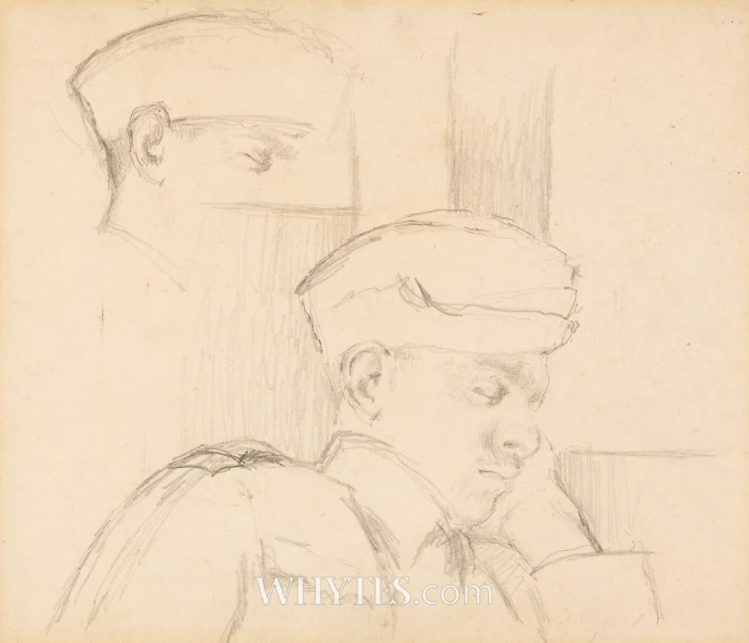 SOLDIER ASLEEP IN A TRAIN